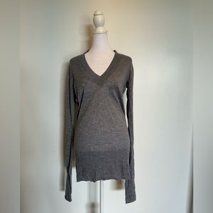 Maison Martin Margiela Long Grey V-Neck Sweater - Size IT 1
